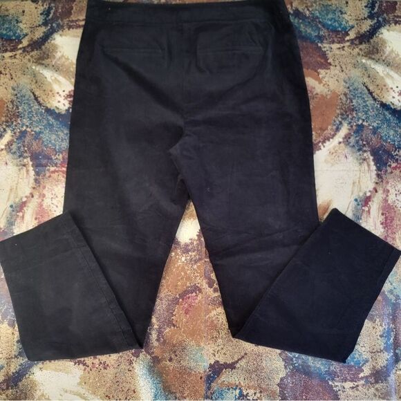 Talbots Classic Side Zip Stretch Cotton Ankle Pants Black Size 8 - Picture 10 of 14